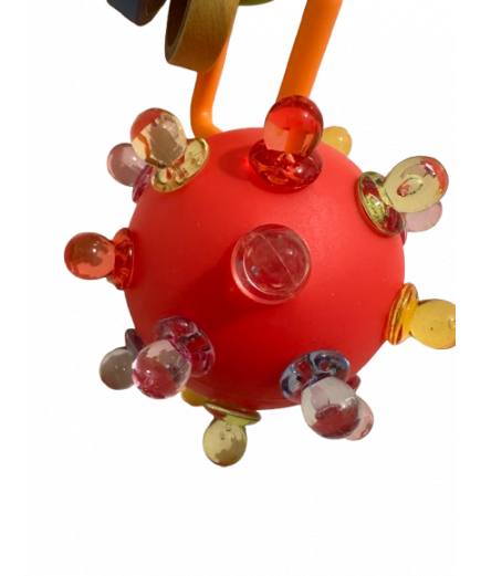 Parrot-Supplies Super Binkies Wiffle Ball With Birdie Bangles Parrot Toy Parrot-Supplies Super Binkies Wiffle Ball With Birdie Bangles Parrot Toy